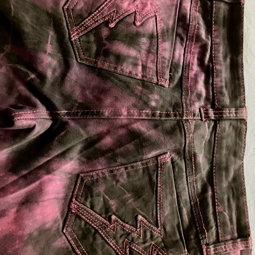 Tripp NYC Purple and Black Tie-Dye Skinny Jeans, size 5 - Picture 6 of 12